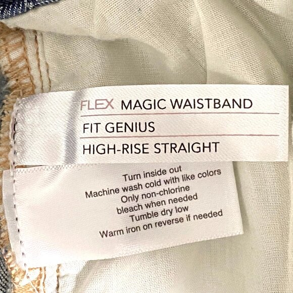 Lane Bryant High Rise Straight Leg Jeans Womens 38/40 Flex Magic Waistband Plus - Picture 5 of 7